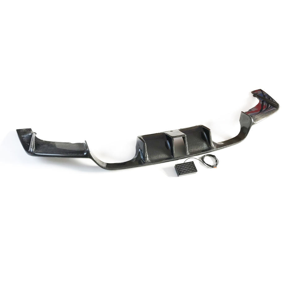 F8X M3/M4 Carbon Fiber LED Rear Diffuser